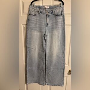Risen High Rise Wide Leg Jeans Light Wash XL | NWOT Denim
